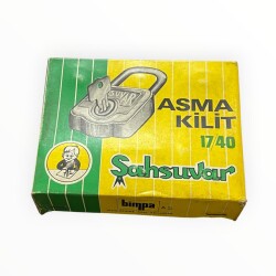 Vintage 1970's ŞAHSUVAR Marka ''No:17 ve 40 mm Türk Malı Asma Kilit AOB8817 - 5