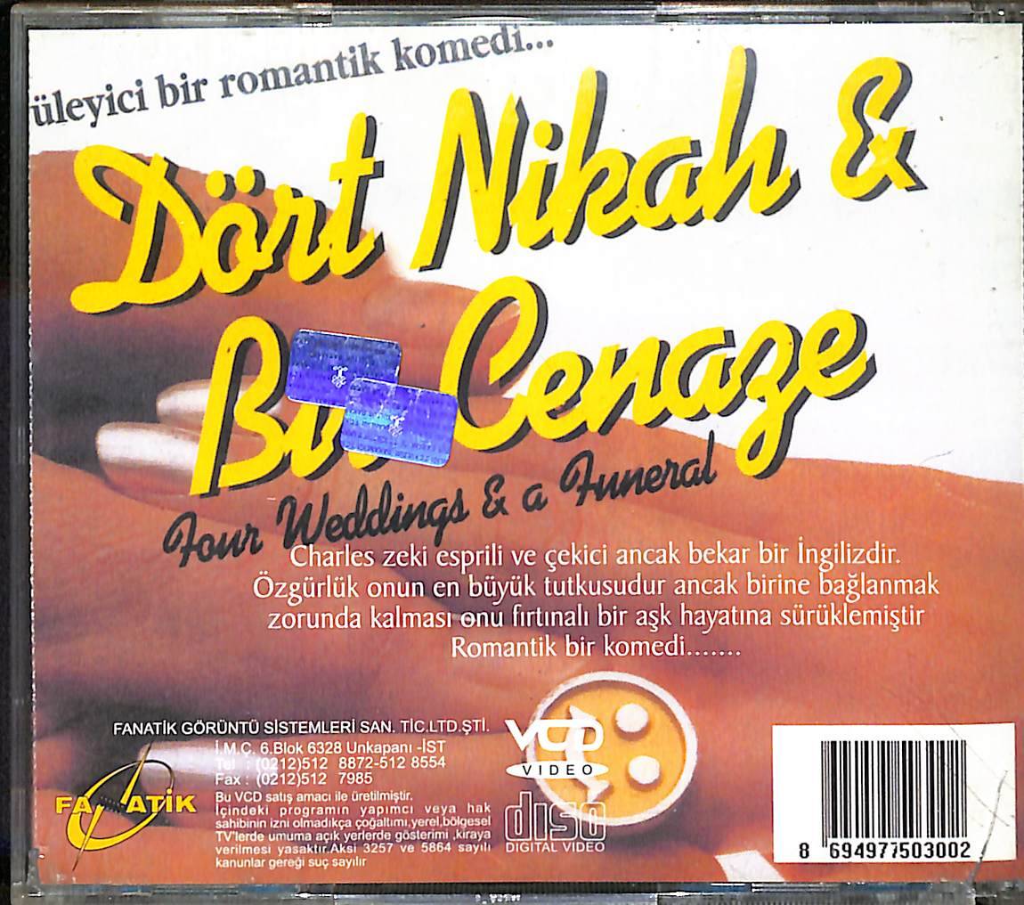 Dört Nikah Bir Cenaze VCD Film (İkinci El - 10/8) VCD26378 - 2