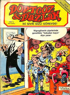 DÖRTGÖZ & DAZLAK * ÇİZGİ ROMAN - 1989 - YENİ MİZAH SERİSİ 3 - SÜPERMARKETTE VAHŞİ AV, 1 NİSAN ŞAKASI, ROKET NURİ KİLİT ALTINDA, DEĞİŞ TOKUŞ, BU SICAK NDR81758 - 1