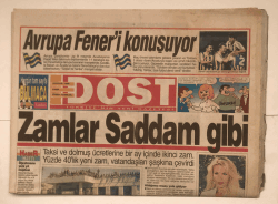 Dost Gazetesi 13 Eylül 1996 - Zamlar Saddam Gibi GZ5447 - 2