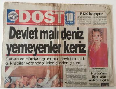 Dost Gazetesi 16 Mayıs 1997 - Türkan Şoray Sanatçılar Arasında En Güzel Dudaklı Seçildi - GZ43907 - 2