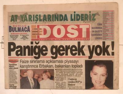 Dost Gazetesi 17 Temmuz 1996 - Karayolları 850 Milyarlık İhale Yaptı GZ7732 - 1