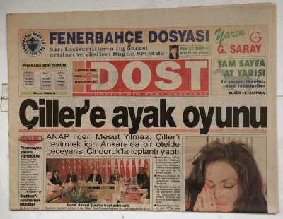 Dost Gazetesi 2 Ağustos 1996 - Uçağın Altında Kamyonet Yandı GZ7626 - 1