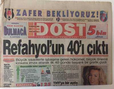 Dost Gazetesi 20 Ağustos 1996 - Refahyolun 40ı Çıktı GZ13633 - 2