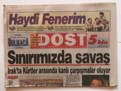 Dost Gazetesi 21 Ağustos 1996 - Bazı Popçular Beste Hırsızı GZ4008 - 1