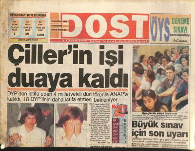 Dost Gazetesi 22 Haziran 1996 - THY Uçağı Yine Tehlike Atlattı - Rıfat Serdaroğluna Büyü Yaptılar GZ123226 - 1