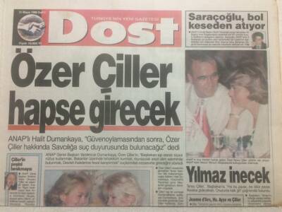 Dost Gazetesi 31 Mayıs 1996 - Özer Çiller Hapse Girecek GZ38185 - 1