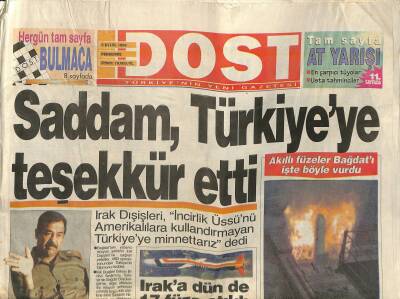 Dost Gazetesi 5 Eylül 1996 - Saddam , Türkiyeye Teşekkür Etti - Müjde Ar Eski Sevgilisiyle Çalışıyor GZ123172 - 1