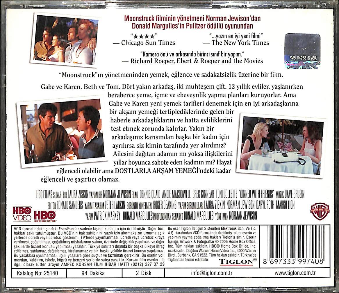 Dostlarla Akşam Yemeği – Dinner with Friends (2001) Orijinal VCD Film VCD28624 - 2