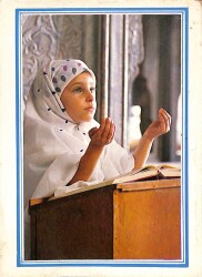 Dua Eden Kız Temalı Kartpostal KRT15576 - Gökçekoleksiyon