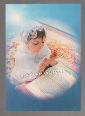 Dua Eden Kız Temalı Orta Boy Kartpostal KRT5206 - 1