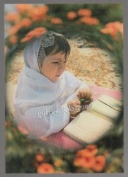 Dua Eden Kız Temalı Orta Boy Kartpostal KRT5207 - Gökçekoleksiyon