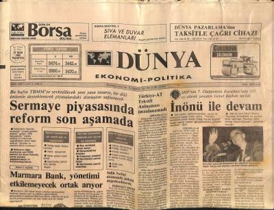 Dünya Ekonomi-Politika Gazetesi 27 Ocak 1992 - Pak Holding Rusyada Maya Fabrikası Kuracak GZ83535 - 1