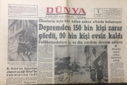 Dünya Gazetesi 1 Nisan 1970 - Almanlar Uçakla Yardım Malzemesi Yolladı - GZ12920 - 2