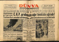 Dünya Gazetesi 1 Temmuz 1962 - Turhan Kut Yaralar Sarılmadan Affın Ele Alınmasını Tenkit Etti GZ59901 - 2