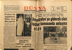 Dünya Gazetesi 1 Temmuz 1968 - Can Bartu İthamları Dün Cevaplandırdı GZ68333 - 2