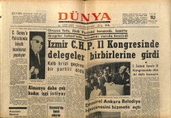 Dünya Gazetesi 10 Ekim 1966 - İzmir CHP İl Kongresinde Delegeler Birbirine Girdi GZ59903 - 2
