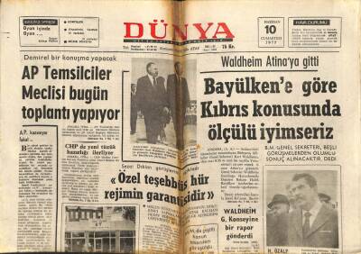 Dünya Gazetesi 10 Haziran 1972 - Sellerden Ankara-Adana Yolu Trafiğe Kapandı GZ82190 - 1