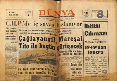 Dünya Gazetesi 10 Mart 1967 - Yunanistanda Her An Bir Darbe Bekleniyor GZ97850 - 1
