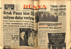 Dünya Gazetesi 10 Mayıs 1963 - Ortak Pazar Bize 175 Milyon Dolar Veriyor GZ59977 - 2