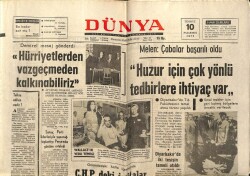 Dünya Gazetesi 10 Temmuz 1972 - Kral Tallalın Cenazesi Uçakla Ürdüne Götürüldü GZ66987 - 1