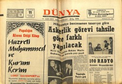 Dünya Gazetesi 11 Aralık 1966 - Askerlik Görevi Tahsile Göre Farklı Yapılacak GZ68325 - 1