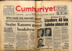 Dünya Gazetesi 11 Haziran 1966 - Seçim Kanunu Geriye Bırakılıyor GZ59962 - 1