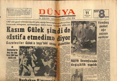 Dünya Gazetesi 11 Mayıs 1967 - NATO Stratejisinde Değişiklik Yapıldı GZ80655 - 1