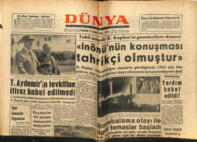 Dünya Gazetesi 11 Temmuz 1962 - Talat Aydemirin Tevkifine İtiraz Kabul Edilmedi GZ61107 - 2