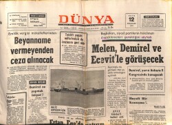 Dünya Gazetesi 12 Ekim 1972 - Türkan Şoray 15 Gün Sonra İşe Başlayacak - Filiz Akın 100 Bin Liraya Film Çevircek - Figen Han: Ancak Başrolde Soyunurum GZ149350 - 1