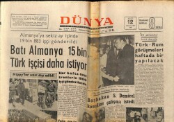 Dünya Gazetesi 12 Eylül 1968 - Türk-Arap Ortak Film Çalışmalarında Cüneyt Arkın Oynuyor GZ59859 - 2