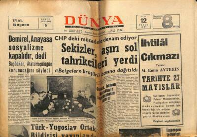 Dünya Gazetesi 12 Mart 1967 - Bir Kadın Sekiz Çocuk Birden Doğurdu GZ61020 - 1