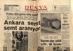 Dünya Gazetesi 12 Mart 1971 - Beş Kıbrıslı Öğrenci Ankarada Semt Semt Aranıyor GZ68152 - 1