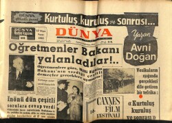 Dünya Gazetesi 12 Mayıs 1963 - İsmet İnönü Dün Çeşitli Sorulara Cevap Verdi GZ59975 - 1