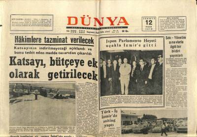 Dünya Gazetesi 12 Temmuz 1970 - Katsayı Bütçeye Ek Olarak Getirilecek GZ66985 - 2