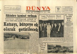 Dünya Gazetesi 12 Temmuz 1970 - Katsayı Bütçeye Ek Olarak Getirilecek GZ66985 - 1