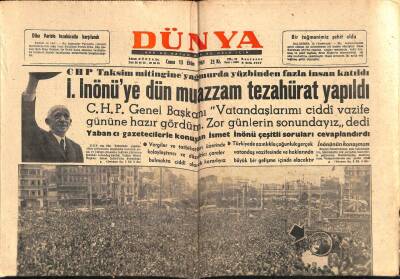 Dünya Gazetesi 13 Ekim 1961 - Sophia Loren Carlo Ponti Boşandılar GZ87180 - 1