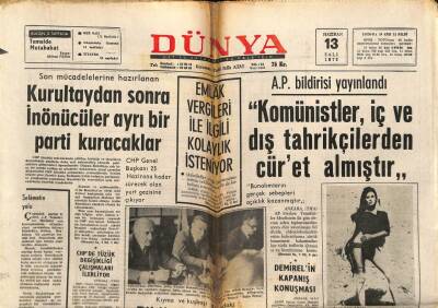 Dünya Gazetesi 13 Haziran 1972 - Emlak Vergileri İle İlgili Kolaylık İsteniyor GZ82187 - 1