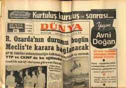 Dünya Gazetesi 13 Mayıs 1963 - Reşat Özardanın Durumu Bugün Mecliste Karara Bağlanacak GZ59974 - 1