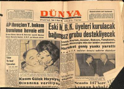 Dünya Gazetesi 13 Nisan 1962 - İranda Yeniden Tevkifler Yapıldı GZ81067 - 1