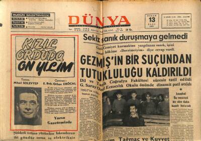 Dünya Gazetesi 13 Nisan 1971 - Pakistan Ve Hindistan Arasında Gerginlik Arttı GZ61003 - 2