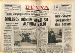 Dünya Gazetesi 13 Nisan 1972 - Türk-Sovyet Görüşmeleri Başladı GZ61125 - 2