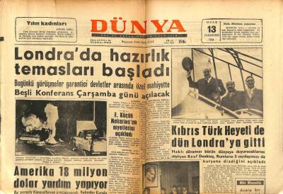 Dünya Gazetesi 13 Ocak 1964 - Amerika 18 Milyon Dolar Yardım Yapıyor GZ82238 - 1