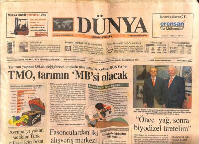 Dünya Gazetesi 14 Ağustos 2006 - TMO Tarımın MBsi Olacak GZ107053 - 1