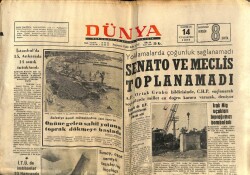 Dünya Gazetesi 14 Haziran 1969 - Rusya Üzerinden Gelen Gelen Balona Bağlı Cihaz Artvine Düştü GZ61158 - 2