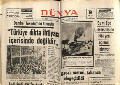 Dünya Gazetesi 15 Eylül 1972 - Kırım Türkleri Rus Baskısından Şikayet Ettiler GZ59675 - 1