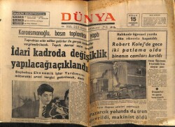 Dünya Gazetesi 15 Nisan 1971 - Karaosmanoğlu İdari Kadroda Değişiklik Yapılacağı Açıklandı GZ61001 - 2