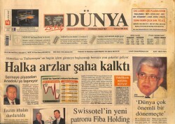 Dünya Gazetesi 15 Nisan 2005 - Swissotelin Yeni Patronu Fiba Holding - Vakıfbank Eylülde Açılıyor GZ100494 - 1