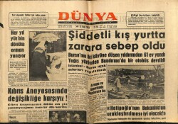 Dünya Gazetesi 15 Ocak 1963 - Kıbrıs Anayasasında Değişikliğe Karşıyız GZ68096 - 2