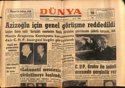 Dünya Gazetesi 16 Ekim 1963 - Yeni İstanbul Gazetesi Süresiz Olarak Kapatıldı GZ83028 - 1